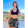 imageYEOREO Professional Women Workout Shorts 36quot Scrunch Shorts Seamless High Waisted Contour Gym Yoga Biker ShortsBlack Tie Dye