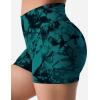 imageYEOREO Professional Women Workout Shorts 36quot Scrunch Shorts Seamless High Waisted Contour Gym Yoga Biker ShortsBlue Green Tie Dye