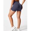 imageYEOREO Professional Women Workout Shorts 36quot Scrunch Shorts Seamless High Waisted Contour Gym Yoga Biker ShortsBlue Violet