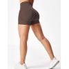 imageYEOREO Professional Women Workout Shorts 36quot Scrunch Shorts Seamless High Waisted Contour Gym Yoga Biker ShortsChocolate Brown