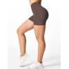 imageYEOREO Professional Women Workout Shorts 36quot Scrunch Shorts Seamless High Waisted Contour Gym Yoga Biker ShortsChocolate Brown