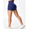 imageYEOREO Professional Women Workout Shorts 36quot Scrunch Shorts Seamless High Waisted Contour Gym Yoga Biker ShortsDark Blue