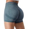 imageYEOREO Professional Women Workout Shorts 36quot Scrunch Shorts Seamless High Waisted Contour Gym Yoga Biker ShortsDark Blue Sea