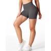 imageYEOREO Professional Women Workout Shorts 36quot Scrunch Shorts Seamless High Waisted Contour Gym Yoga Biker ShortsDark Grey