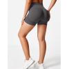 imageYEOREO Professional Women Workout Shorts 36quot Scrunch Shorts Seamless High Waisted Contour Gym Yoga Biker ShortsDark Grey