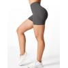 imageYEOREO Professional Women Workout Shorts 36quot Scrunch Shorts Seamless High Waisted Contour Gym Yoga Biker ShortsDark Grey