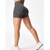 imageYEOREO Professional Women Workout Shorts 36quot Scrunch Shorts Seamless High Waisted Contour Gym Yoga Biker ShortsDark Grey