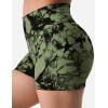imageYEOREO Professional Women Workout Shorts 36quot Scrunch Shorts Seamless High Waisted Contour Gym Yoga Biker ShortsGreen Tie Dye