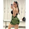 imageYEOREO Professional Women Workout Shorts 36quot Scrunch Shorts Seamless High Waisted Contour Gym Yoga Biker ShortsGreen Tie Dye