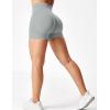 imageYEOREO Professional Women Workout Shorts 36quot Scrunch Shorts Seamless High Waisted Contour Gym Yoga Biker ShortsLight Grey