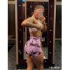imageYEOREO Professional Women Workout Shorts 36quot Scrunch Shorts Seamless High Waisted Contour Gym Yoga Biker ShortsLight Pink