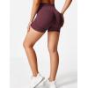 imageYEOREO Professional Women Workout Shorts 36quot Scrunch Shorts Seamless High Waisted Contour Gym Yoga Biker ShortsSmoky Red
