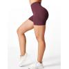 imageYEOREO Professional Women Workout Shorts 36quot Scrunch Shorts Seamless High Waisted Contour Gym Yoga Biker ShortsSmoky Red