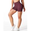 imageYEOREO Professional Women Workout Shorts 36quot Scrunch Shorts Seamless High Waisted Contour Gym Yoga Biker ShortsSmoky Red