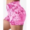 imageYEOREO Professional Women Workout Shorts 36quot Scrunch Shorts Seamless High Waisted Contour Gym Yoga Biker ShortsTie Dye Pink