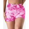 imageYEOREO Professional Women Workout Shorts 36quot Scrunch Shorts Seamless High Waisted Contour Gym Yoga Biker ShortsTie Dye Pink