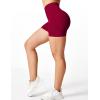 imageYEOREO Professional Women Workout Shorts 36quot Scrunch Shorts Seamless High Waisted Contour Gym Yoga Biker ShortsWine Red