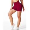 imageYEOREO Professional Women Workout Shorts 36quot Scrunch Shorts Seamless High Waisted Contour Gym Yoga Biker ShortsWine Red