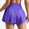 imageYEOREO Women Flowy Athletic Shorts 36quot Workout Tennis Skorts Golf Skirts with Pocket for Running GymBlue Violet