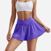imageYEOREO Women Flowy Athletic Shorts 36quot Workout Tennis Skorts Golf Skirts with Pocket for Running GymBlue Violet