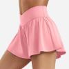 imageYEOREO Women Flowy Athletic Shorts 36quot Workout Tennis Skorts Golf Skirts with Pocket for Running GymLight Pink