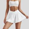 imageYEOREO Women Flowy Athletic Shorts 36quot Workout Tennis Skorts Golf Skirts with Pocket for Running GymWhite