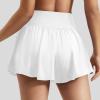 imageYEOREO Women Flowy Athletic Shorts 36quot Workout Tennis Skorts Golf Skirts with Pocket for Running GymWhite