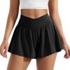 imageYEOREO Women Flowy Athletic Shorts 36quot Workout Tennis Skorts Golf Skirts with Pocket for Running GymBlack