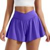 imageYEOREO Women Flowy Athletic Shorts 36quot Workout Tennis Skorts Golf Skirts with Pocket for Running GymBlue Violet