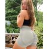imageYEOREO Women High Waist Workout Yoga Gym Smile Contour Seamless Cycling ShortsBeige