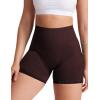 imageYEOREO Women High Waist Workout Yoga Gym Smile Contour Seamless Cycling ShortsBerry Marl