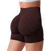 imageYEOREO Women High Waist Workout Yoga Gym Smile Contour Seamless Cycling ShortsBerry Marl