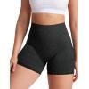 imageYEOREO Women High Waist Workout Yoga Gym Smile Contour Seamless Cycling ShortsBlack Marl