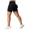 imageYEOREO Women High Waist Workout Yoga Gym Smile Contour Seamless Cycling ShortsBlack Solid