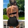 imageYEOREO Women High Waist Workout Yoga Gym Smile Contour Seamless Cycling ShortsBlack Solid