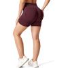 imageYEOREO Women High Waist Workout Yoga Gym Smile Contour Seamless Cycling ShortsBurgundy