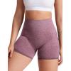 imageYEOREO Women High Waist Workout Yoga Gym Smile Contour Seamless Cycling ShortsBurgundy Marl