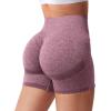 imageYEOREO Women High Waist Workout Yoga Gym Smile Contour Seamless Cycling ShortsBurgundy Marl