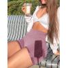 imageYEOREO Women High Waist Workout Yoga Gym Smile Contour Seamless Cycling ShortsBurgundy Marl