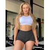 imageYEOREO Women High Waist Workout Yoga Gym Smile Contour Seamless Cycling ShortsCarbon Black Marl