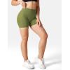 imageYEOREO Women High Waist Workout Yoga Gym Smile Contour Seamless Cycling ShortsKhaki Solid