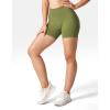 imageYEOREO Women High Waist Workout Yoga Gym Smile Contour Seamless Cycling ShortsKhaki Solid