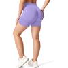 imageYEOREO Women High Waist Workout Yoga Gym Smile Contour Seamless Cycling ShortsLavender