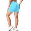 imageYEOREO Women High Waist Workout Yoga Gym Smile Contour Seamless Cycling ShortsLight Blue