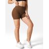 imageYEOREO Women High Waist Workout Yoga Gym Smile Contour Seamless Cycling ShortsNutshell Brown Solid