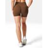 imageYEOREO Women High Waist Workout Yoga Gym Smile Contour Seamless Cycling ShortsNutshell Brown Solid