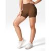 imageYEOREO Women High Waist Workout Yoga Gym Smile Contour Seamless Cycling ShortsNutshell Brown Solid