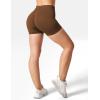 imageYEOREO Women High Waist Workout Yoga Gym Smile Contour Seamless Cycling ShortsNutshell Brown Solid