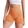 imageYEOREO Women High Waist Workout Yoga Gym Smile Contour Seamless Cycling ShortsOrange Marl