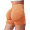imageYEOREO Women High Waist Workout Yoga Gym Smile Contour Seamless Cycling ShortsOrange Marl